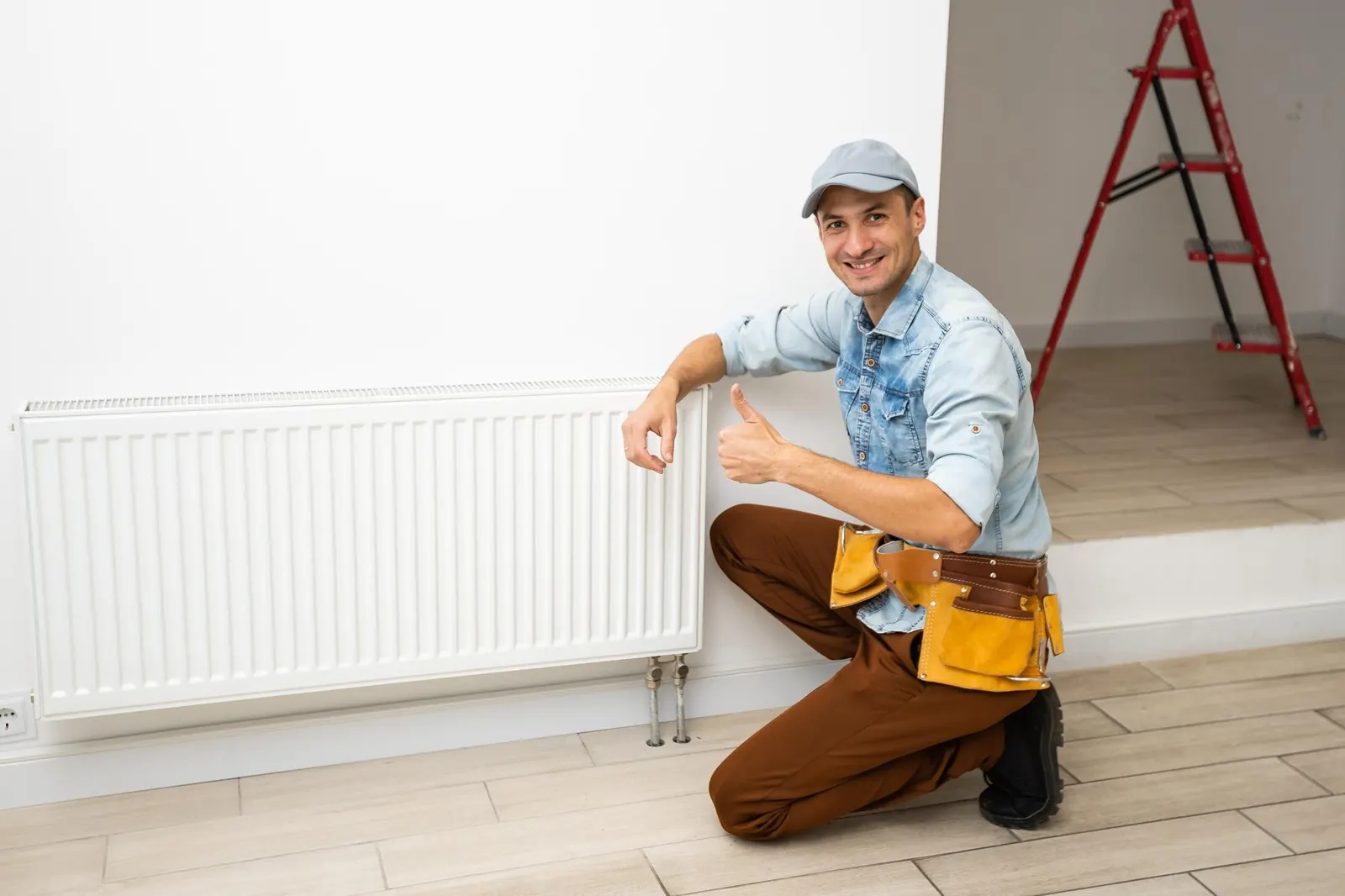 Réglage de thermostat et raccord de chauffage avec une clé